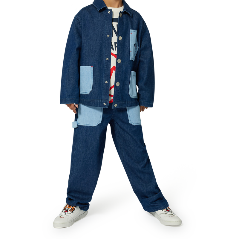 Jeans con tasche e ricami KENZO KIDS 
                        RAGAZZO