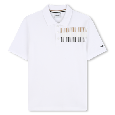 Polo taglio dritto a righe BOSS RAGAZZO