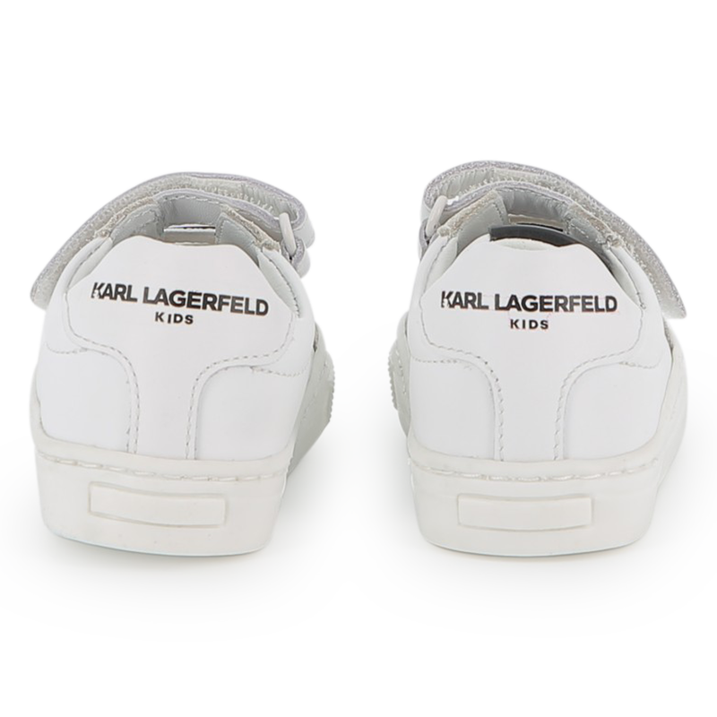 Sneakers basse in pelle bovina KARL LAGERFELD KIDS 
                        UNISEX