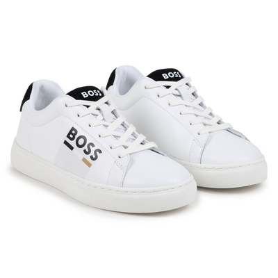 Sneakers in pelle con lacci BOSS RAGAZZO