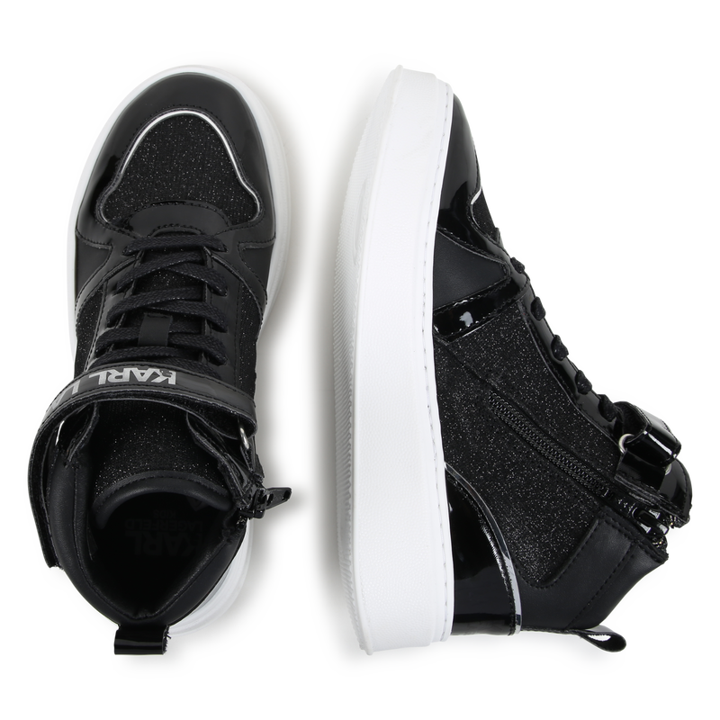 Sneakers alte in pelle KARL LAGERFELD KIDS 
                        BAMBINA