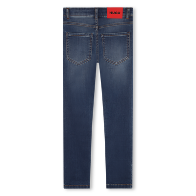 Slim-Fit Cotton Blend Jeans HUGO RAGAZZO