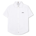 Camicia a maniche corte, BIANCO  NERO, hi-res