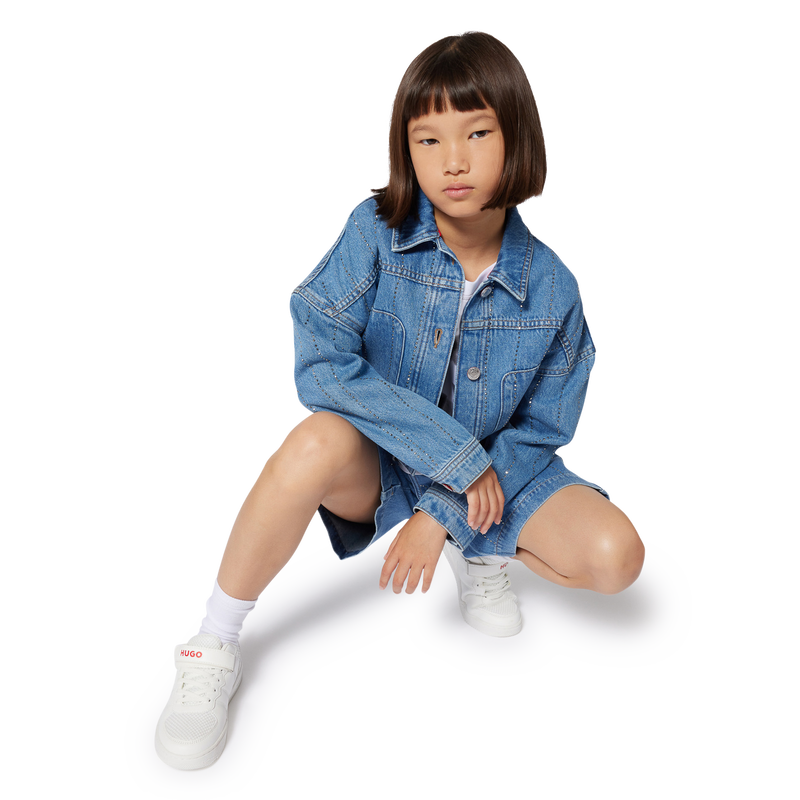 Giacca di jeans a righe HUGO 
                        BAMBINA