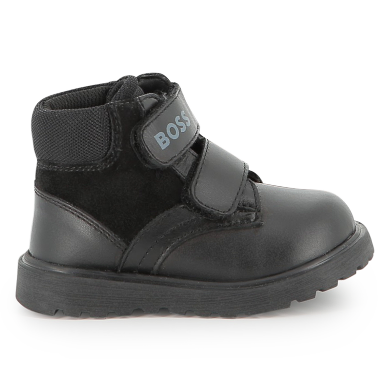Stivaletti con chiusure a strappo BOSS 
                        RAGAZZO