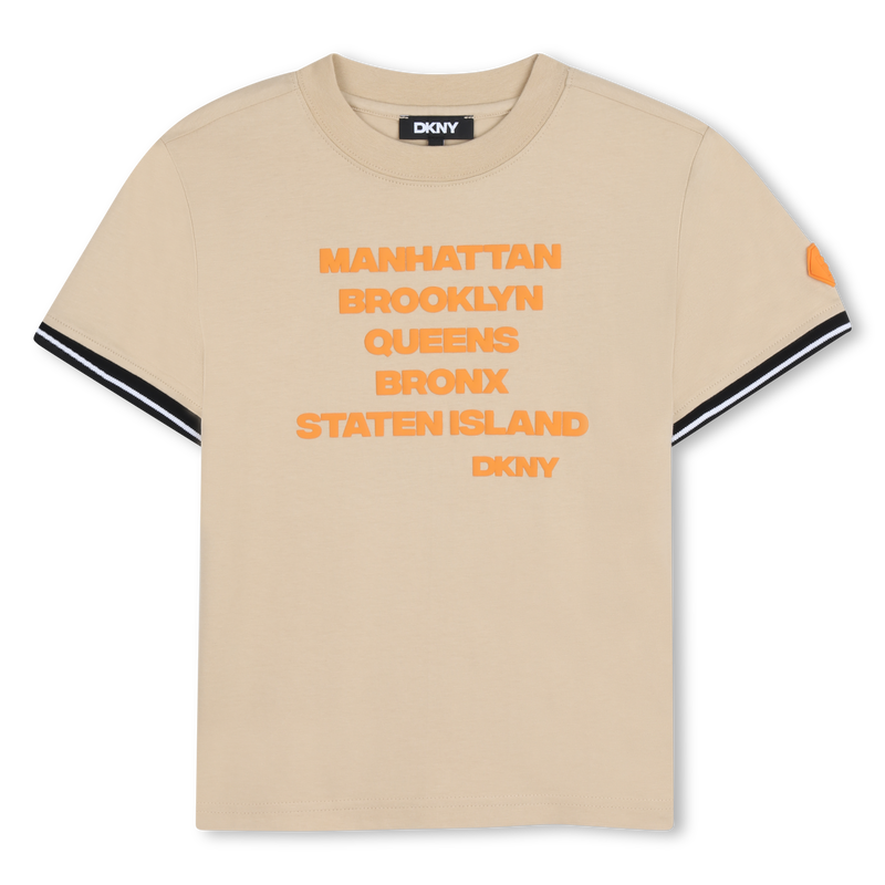 T-SHIRT A MANICHE CORTE DKNY 
                        RAGAZZO