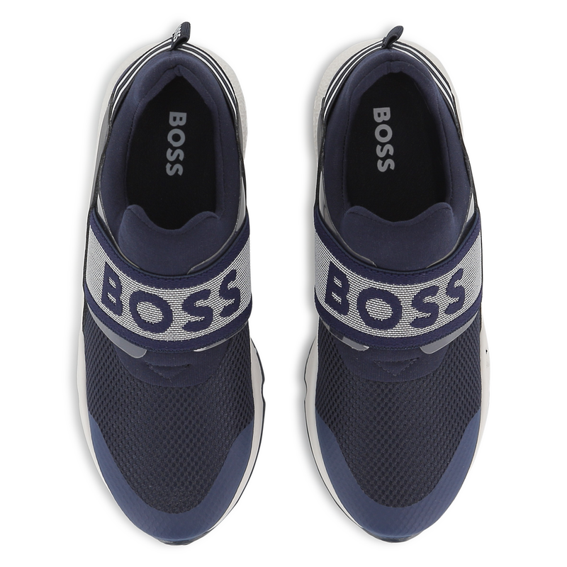 SNEAKERS IN PELLE DI VACCHETTA BOSS 
                        RAGAZZO