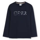 T-shirt a maniche lunghe, MARINE, hi-res