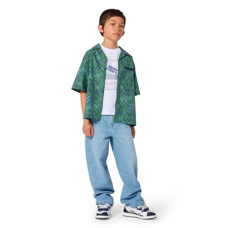 CAMICIA A MANICHE CORTE LANVIN 
                        RAGAZZO