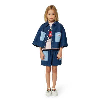 T-shirt combinata con stampa KENZO KIDS BAMBINA