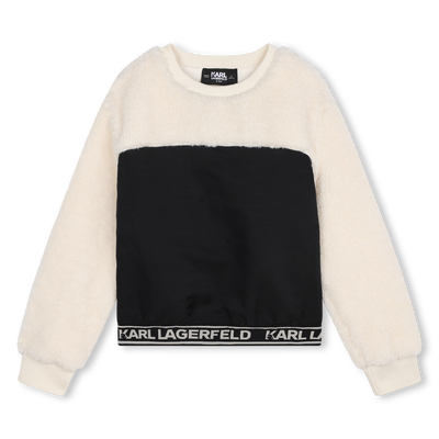 Felpa bimateriale KARL LAGERFELD KIDS BAMBINA