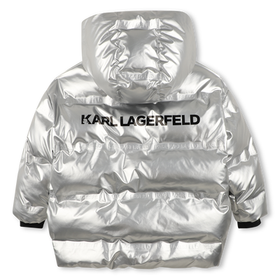 Giacca a vento con cappuccio KARL LAGERFELD KIDS BAMBINA