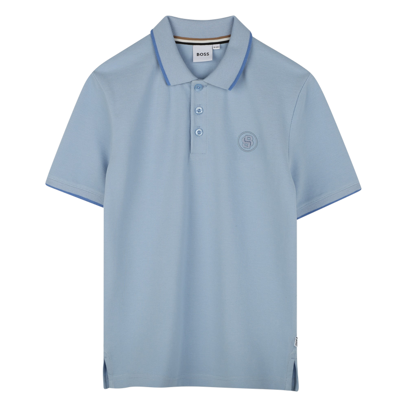 Polo in cotone taglio dritto BOSS 
                        RAGAZZO