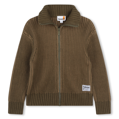 Cardigan con zip in maglia TIMBERLAND RAGAZZO