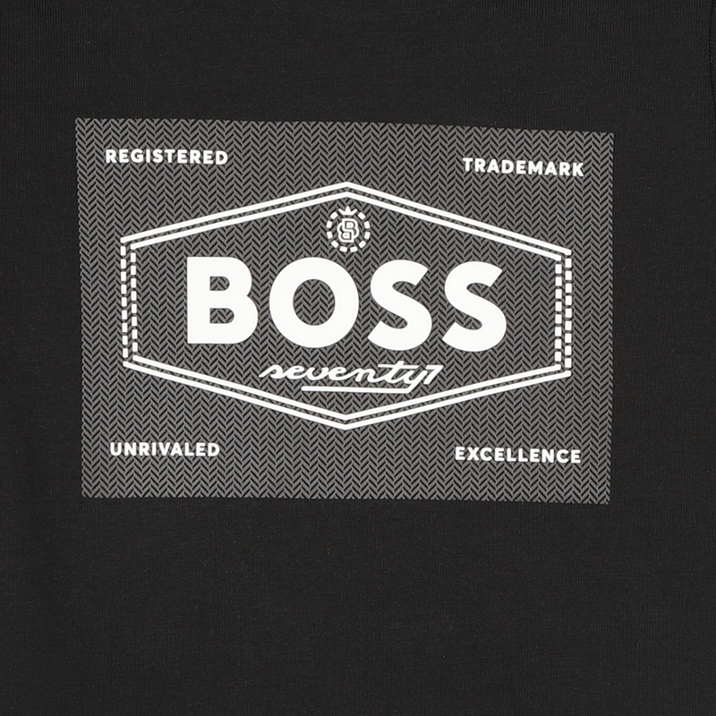 T-shirt in cotone con stampa BOSS 
                        RAGAZZO