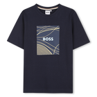 T-shirt a maniche corte, MARINE, hi-res