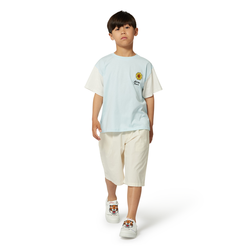 Bermuda tinta unita in cotone KENZO KIDS 
                        RAGAZZO