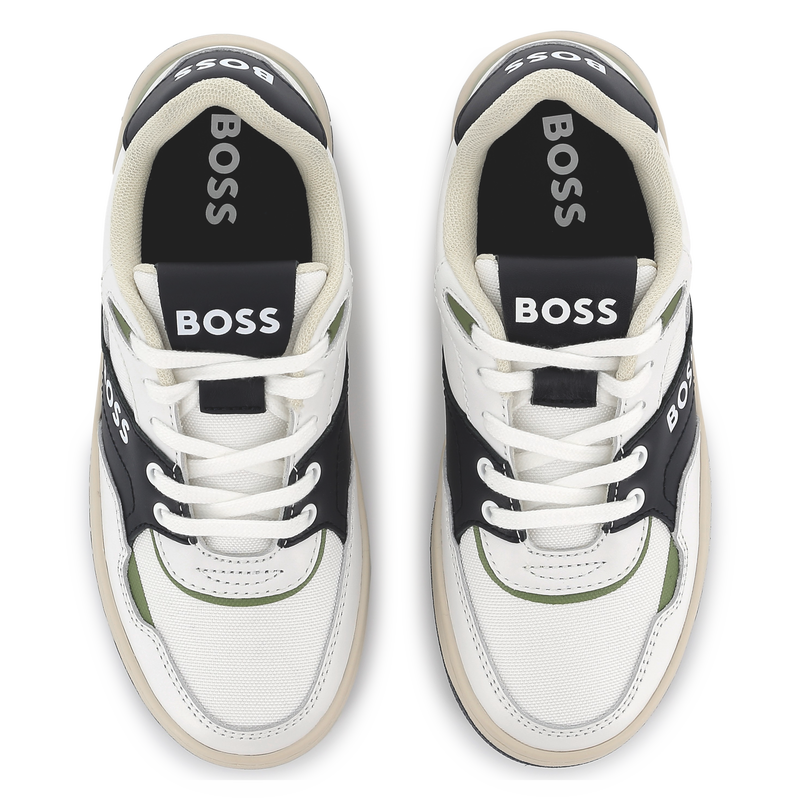 Sneakers con lacci bimateriali BOSS 
                        RAGAZZO