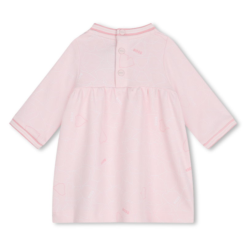 Abito bordi a costine rigate BOSS 
                        BAMBINA