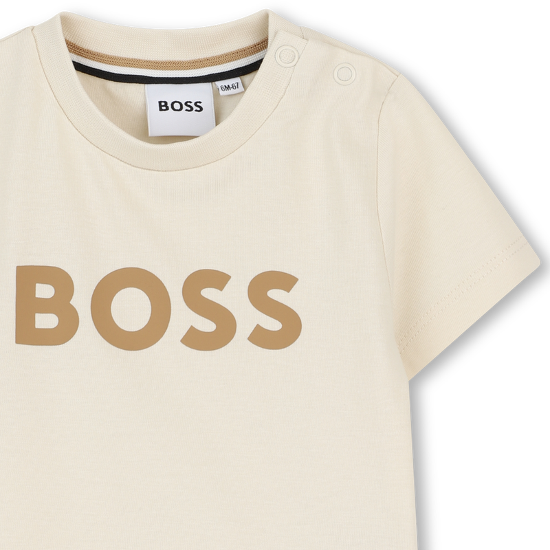 T-SHIRT A MANICHE CORTE BOSS 
                        RAGAZZO