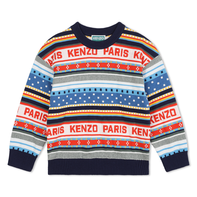 Jacquard Knitted Sweater KENZO KIDS 
                        RAGAZZO