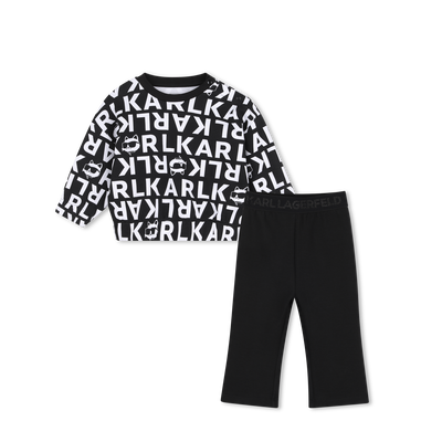 Completo felpa e pantaloni KARL LAGERFELD KIDS BAMBINA