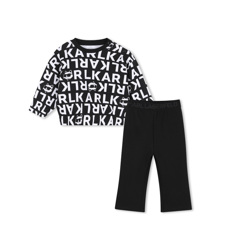 Completo felpa e pantaloni KARL LAGERFELD KIDS 
                        BAMBINA