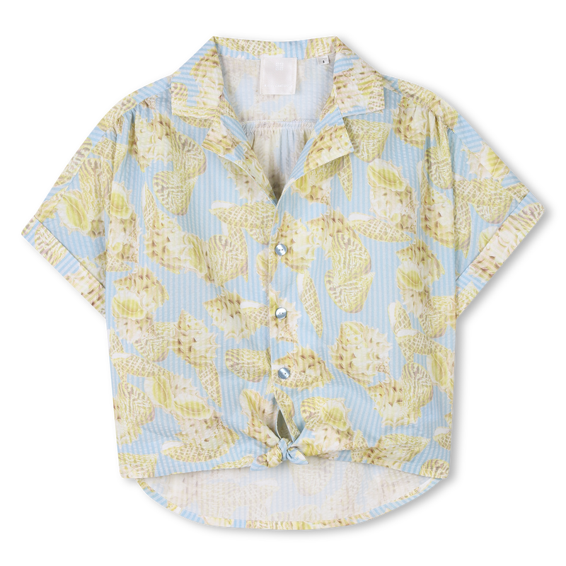 Camicia e shorts a conchiglie GIVENCHY 
                        BAMBINA