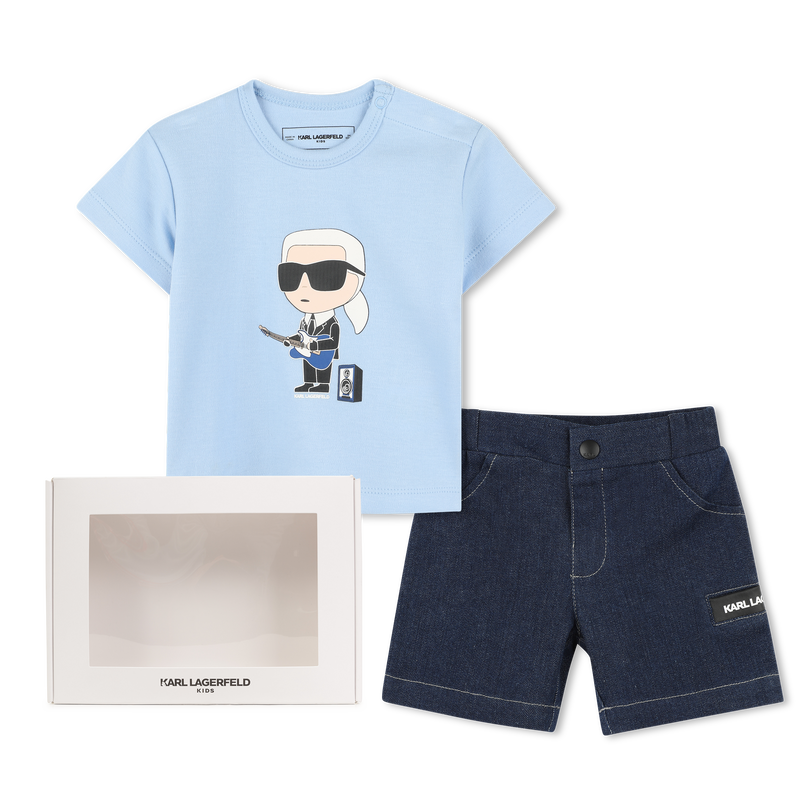 TEE SHIRT+SHORT KARL LAGERFELD KIDS 
                        RAGAZZO