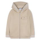 Felpa con cappuccio e zip BOSS 
                    RAGAZZO