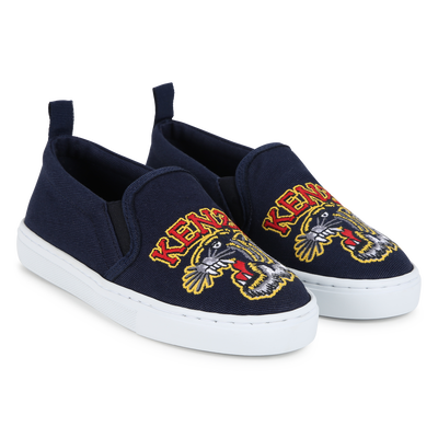Embroidered Tiger Slip-On Sneakers KENZO KIDS UNISEX