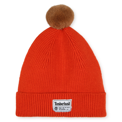 Berretto con pompon in maglia TIMBERLAND RAGAZZO