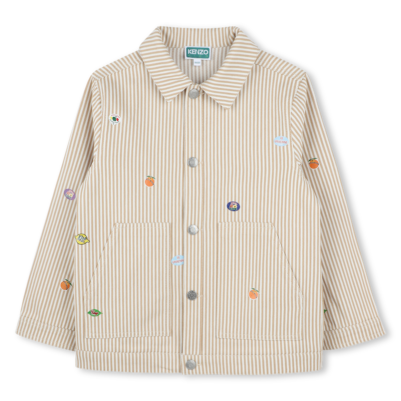 Giacca a righe in twill KENZO KIDS 
                        UNISEX