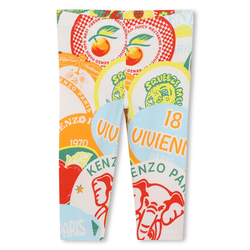T-shirt e leggings in cotone KENZO KIDS 
                        BAMBINA