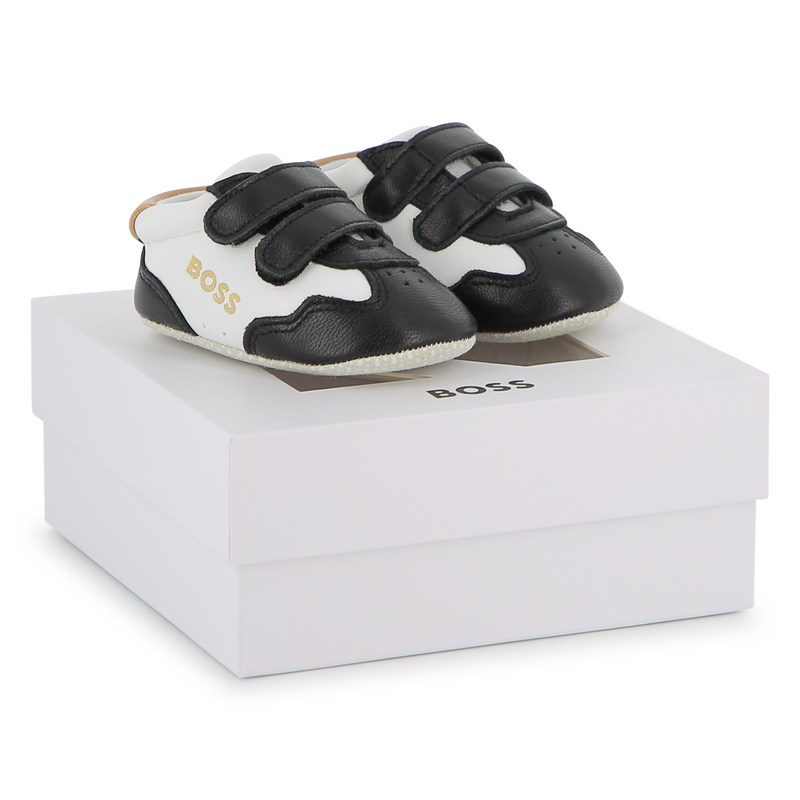 PANTOFOLE IN PELLE DI PECORA BOSS 
                        RAGAZZO