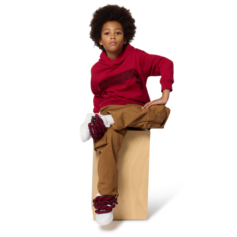 Pantalone stampato ricamato con logo pa LANVIN 
                        RAGAZZO