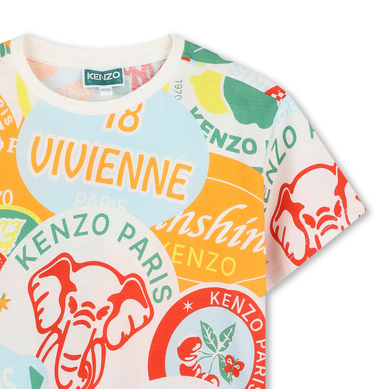 T-shirt cotone maniche corte KENZO KIDS 
                        RAGAZZO