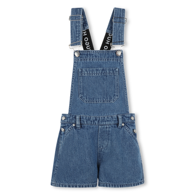Salopette corta in jeans HUGO BAMBINA
