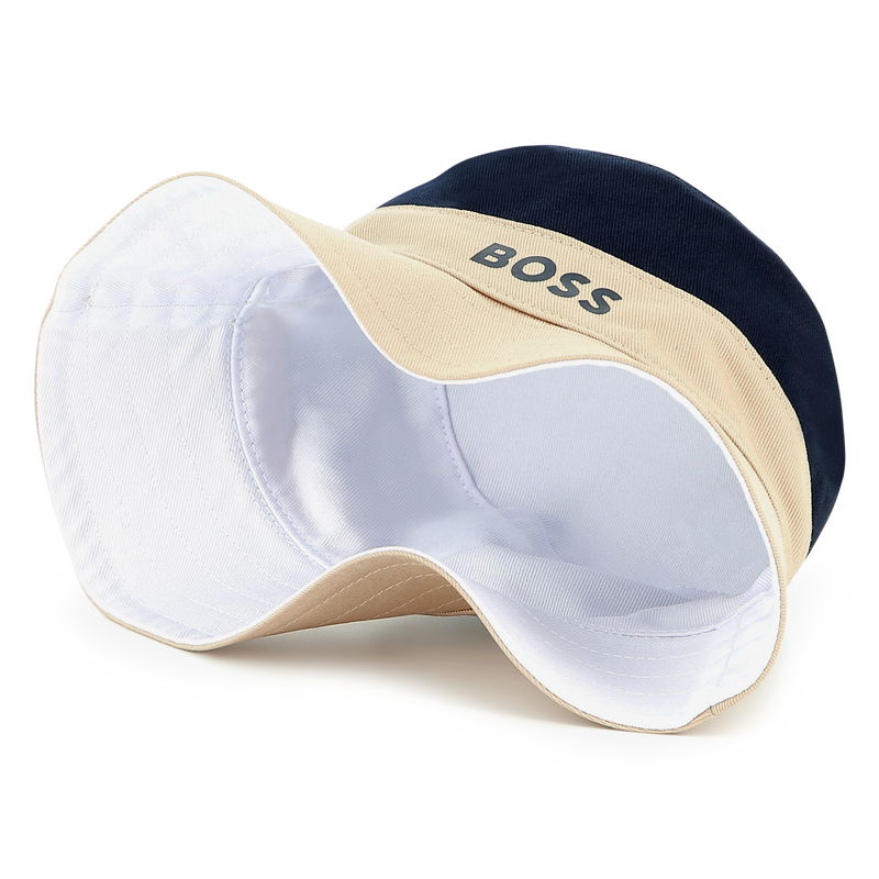 Bob reversibile in cotone BOSS 
                        RAGAZZO