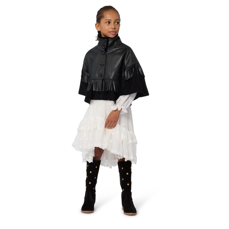 Giacca a mantella con frange CHLOE 
                        BAMBINA