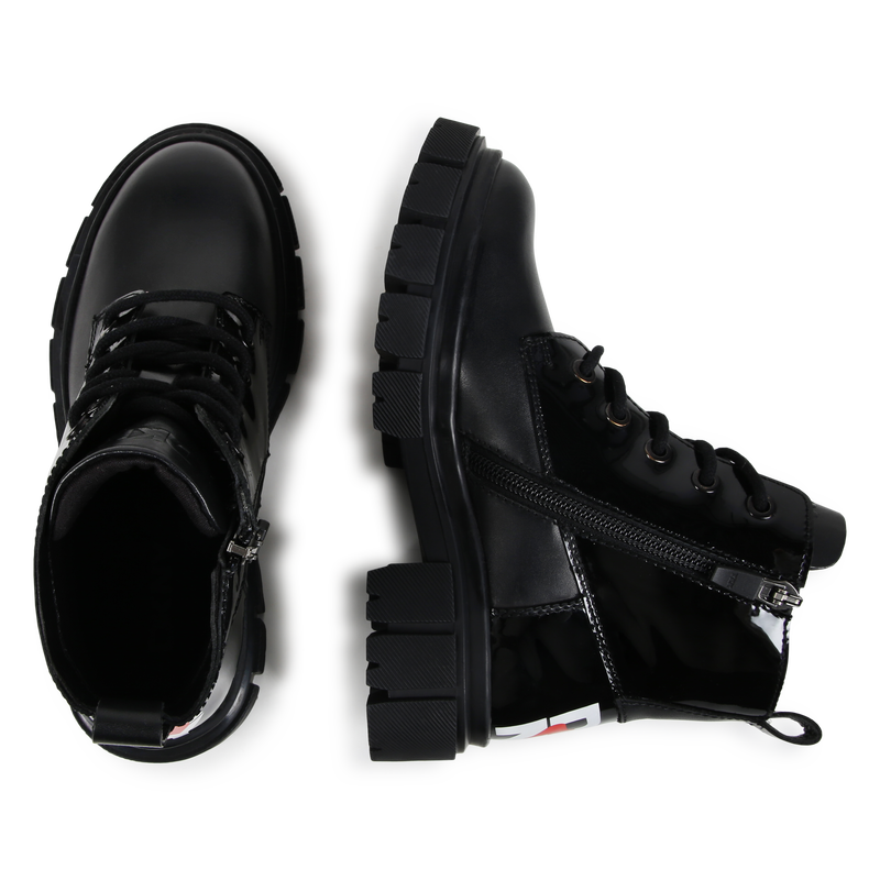 Stivaletti in pelle con zip DKNY 
                        BAMBINA