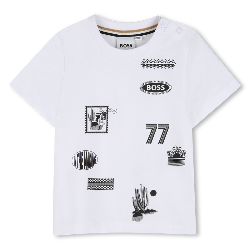 T-SHIRT A MANICHE CORTE BOSS 
                        RAGAZZO