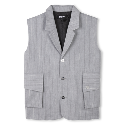 Giacca senza maniche a righe DKNY BAMBINA