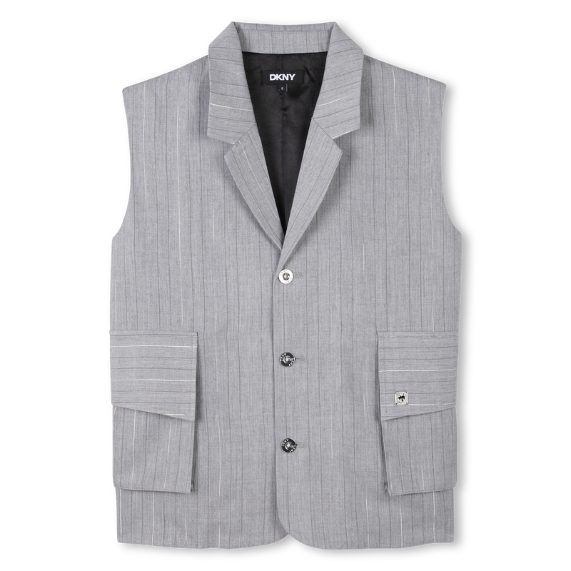 Giacca senza maniche a righe DKNY 
                        BAMBINA