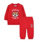 Set felpa e pantaloni in felpa, ROSSO SCURO, hi-res