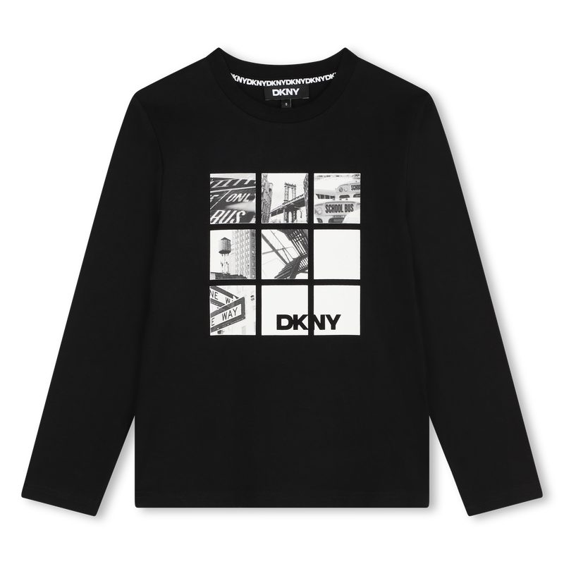 Long-Sleeved Cotton T-Shirt DKNY 
                        RAGAZZO