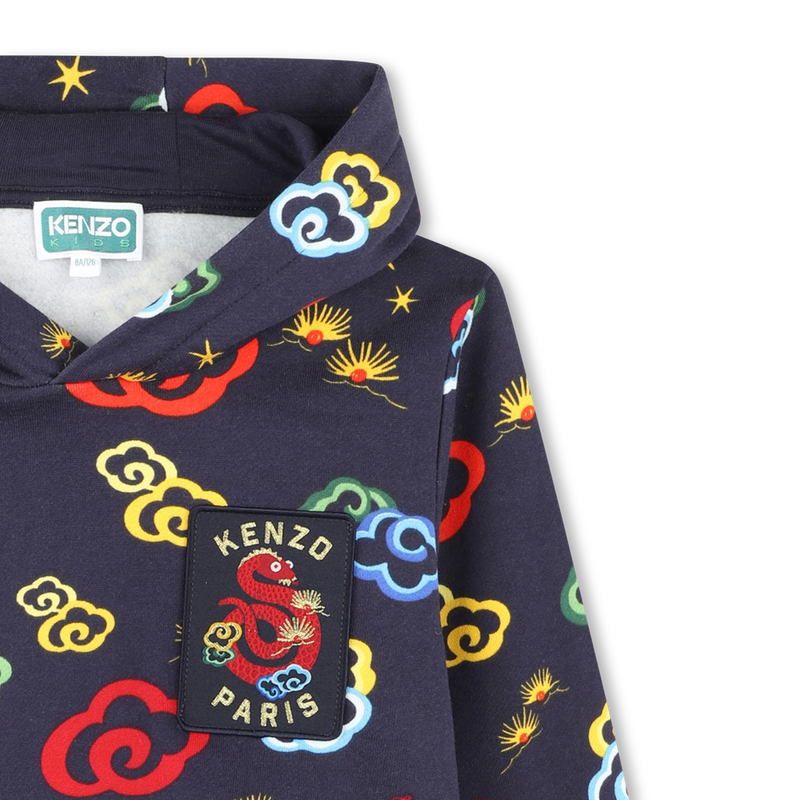 Felpa con cappuccio stampato KENZO KIDS 
                        UNISEX