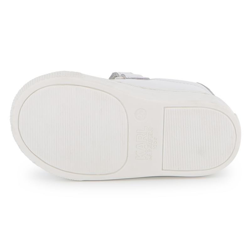 Sneakers basse in pelle bovina KARL LAGERFELD KIDS 
                        UNISEX