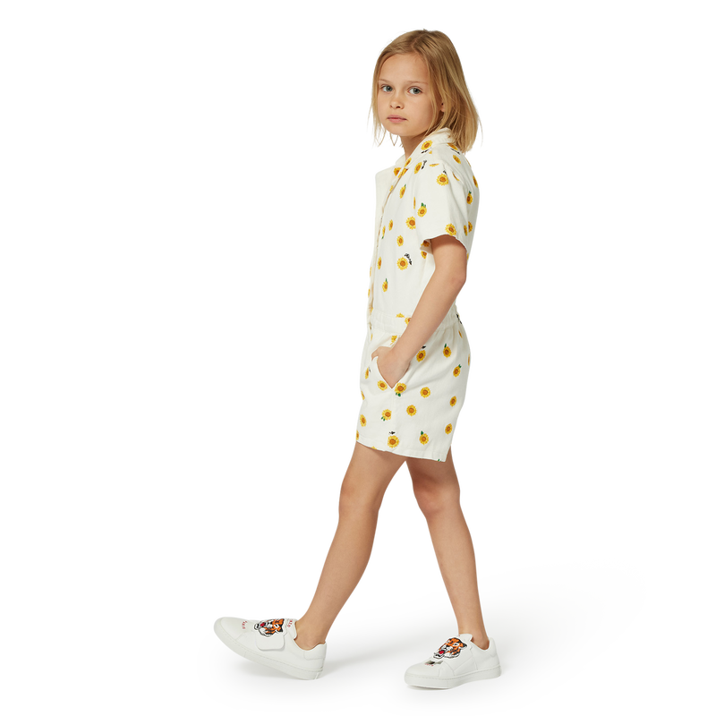 Tuta corta in cotone KENZO KIDS 
                        BAMBINA