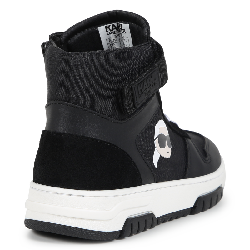 High-Top Leather Sneakers KARL LAGERFELD KIDS 
                        RAGAZZO